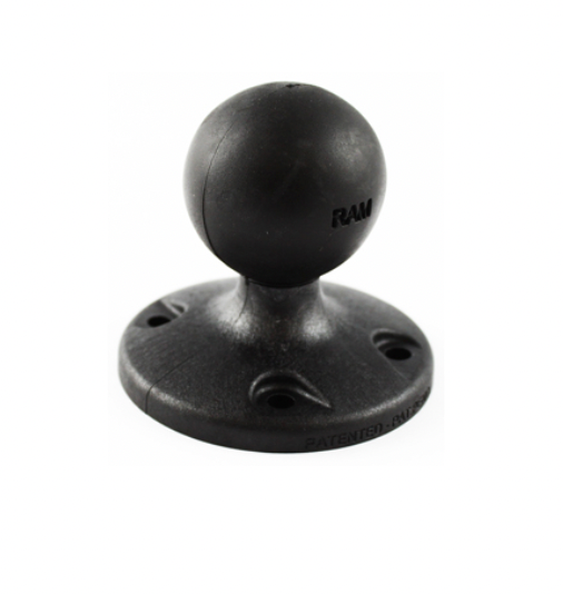 Base ronde + rotule diam. 1.5" ram