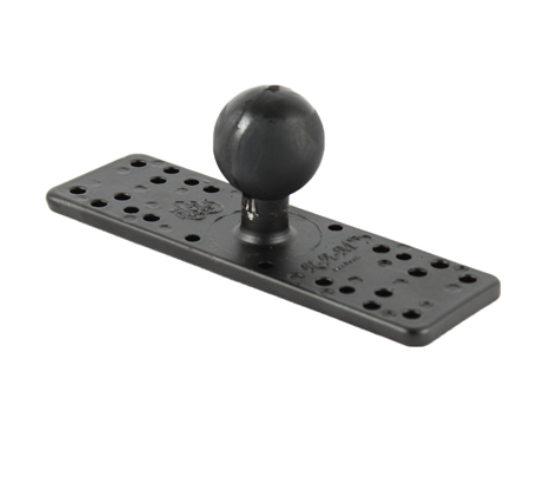 Base rectangle + rotule dia. 1.5" ram