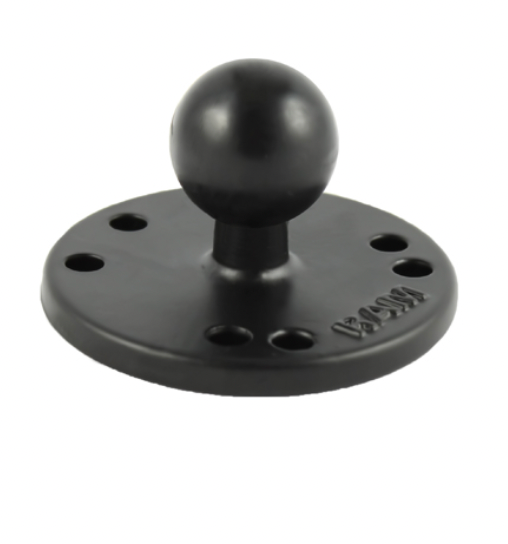 Base ronde + rotule diam. 1" ram