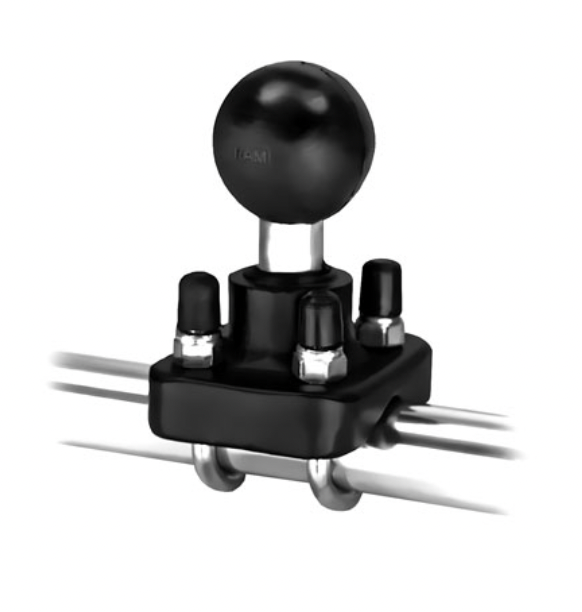 Rotule 1,5" pour fixation sur tube rond ram